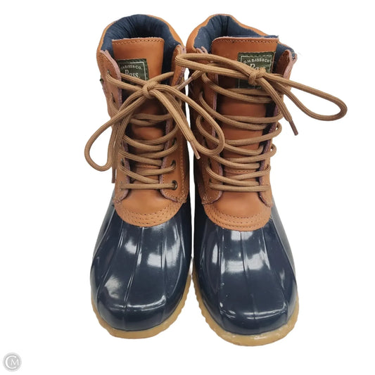 Boots Ankle Flats By Bass In Blue & Brown, Size: 9