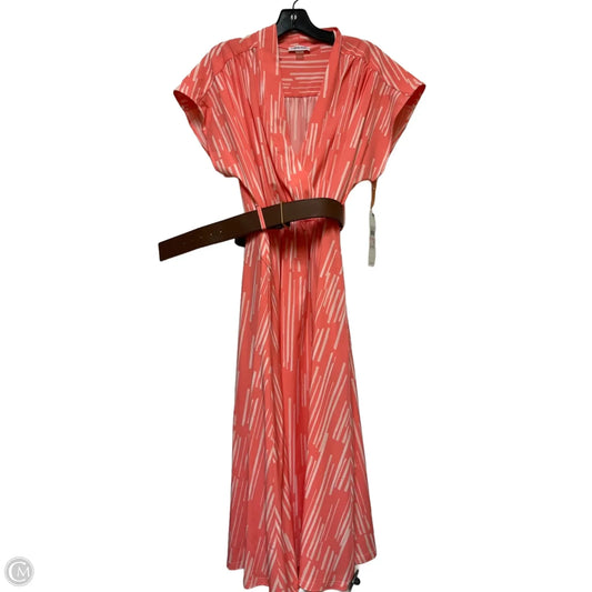 Dress Casual Midi By Calvin Klein In Striped Pattern, Size: M