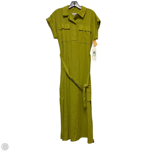 Dress Casual Midi By Calvin Klein In Green, Size: M