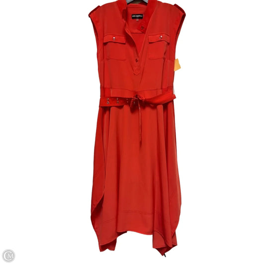 Dress Designer By Karl Lagerfeld In Orange, Size: 12