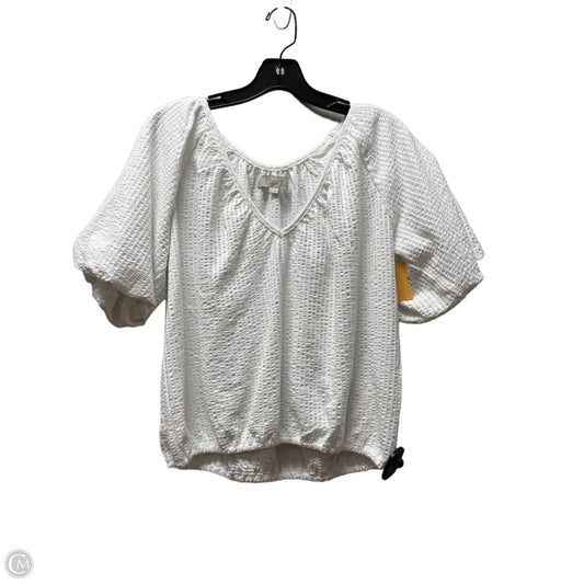Top Short Sleeve By Loft In White, Size: S