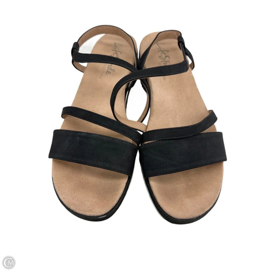 Sandals Flats By Life Stride In Black, Size: 10