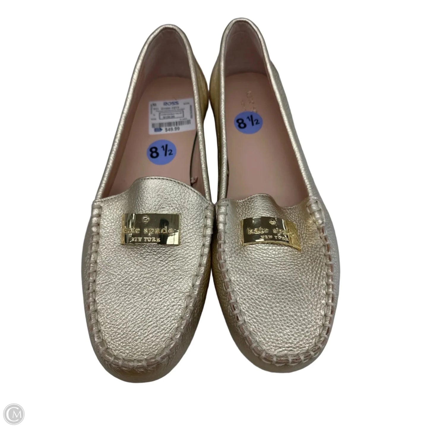 Shoes Designer By Kate Spade In Gold, Size: 8.5