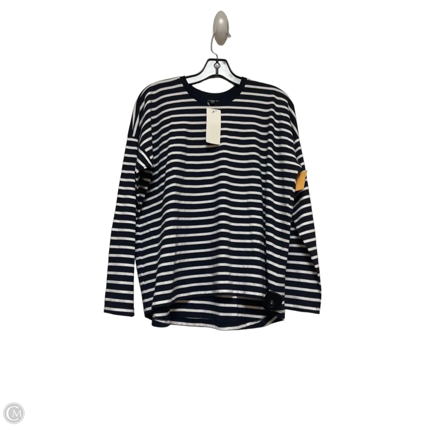 Top Long Sleeve Basic By Uniqlo In Striped Pattern, Size: Xs