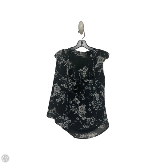 Top Sleeveless By Tahari In Black & White, Size: S