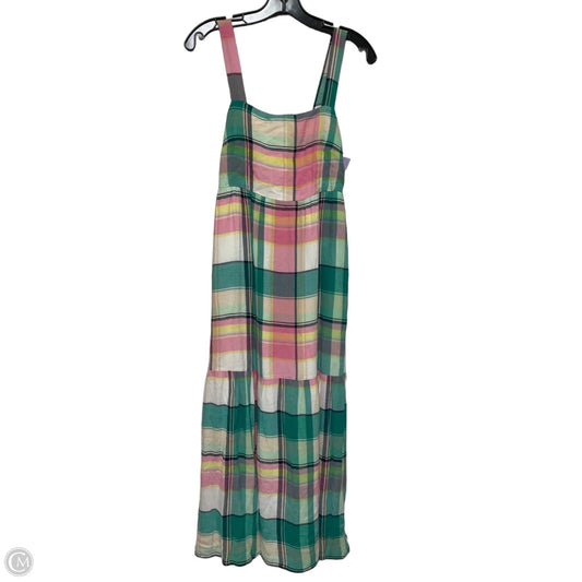 Dress Casual Midi By Loft In Plaid Pattern, Size: Xs