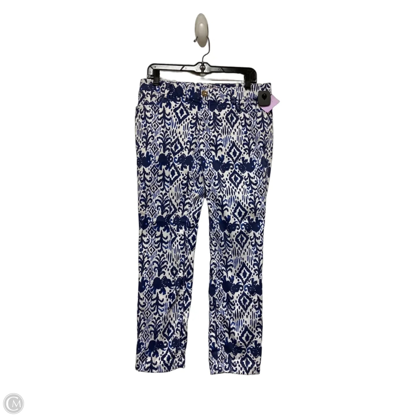 Pants Designer By Lilly Pulitzer In Blue & White, Size: 8