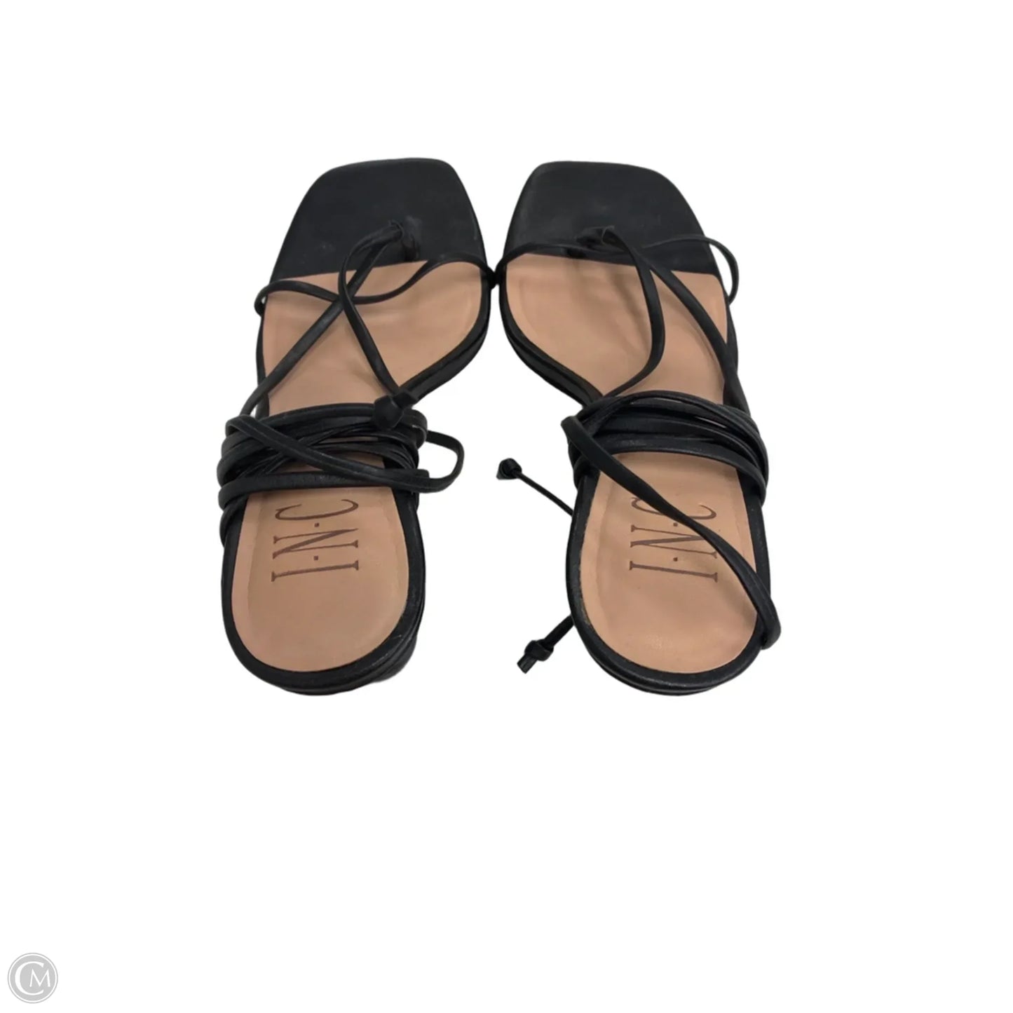 Sandals Heels Block By Inc In Black, Size: 8