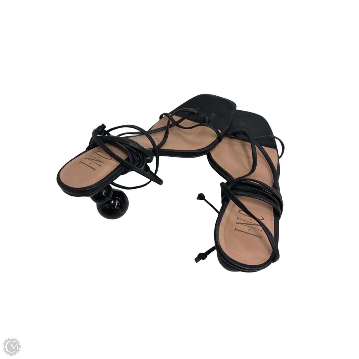 Sandals Heels Block By Inc In Black, Size: 8