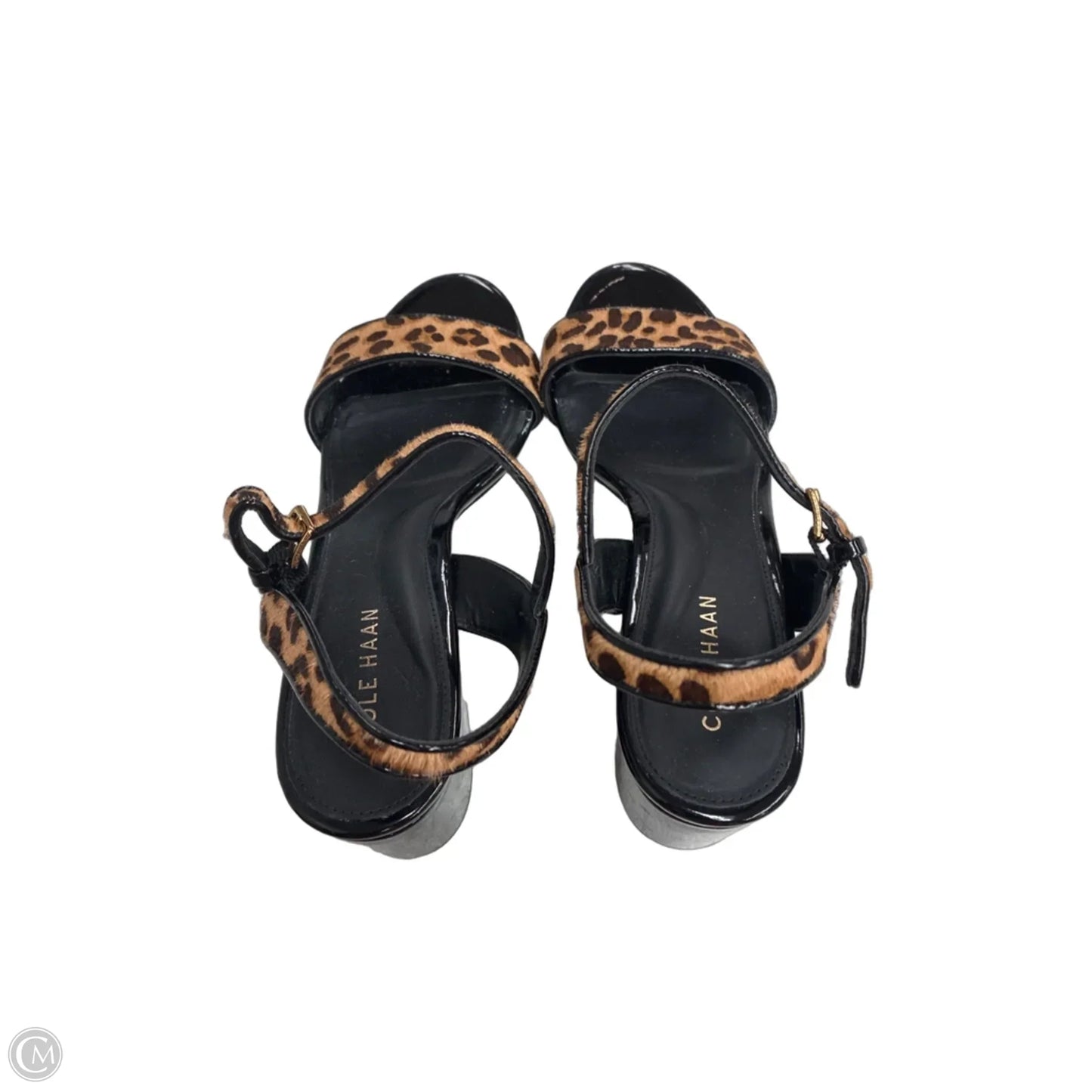 Sandals Heels Block By Cole-haan In Animal Print, Size: 8