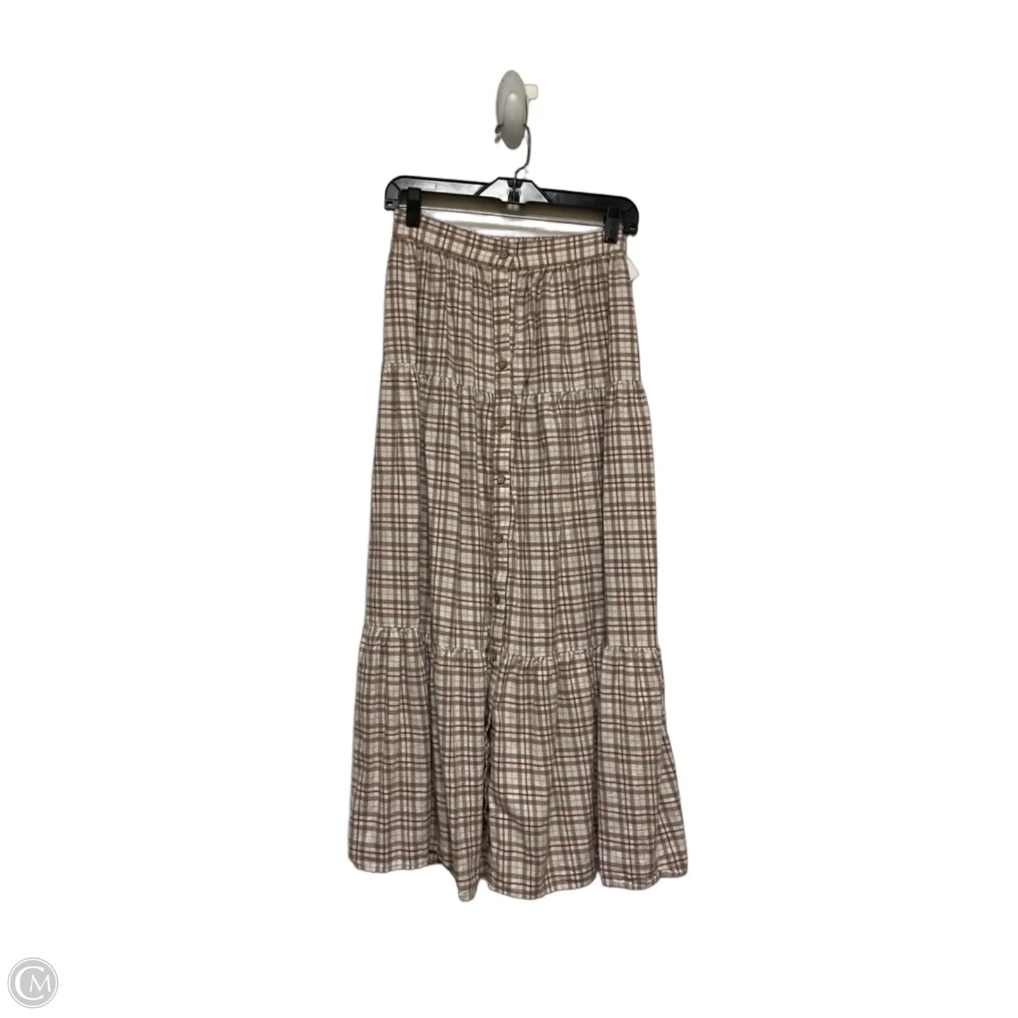 Skirt Maxi By Clothes Mentor In Plaid Pattern, Size: M