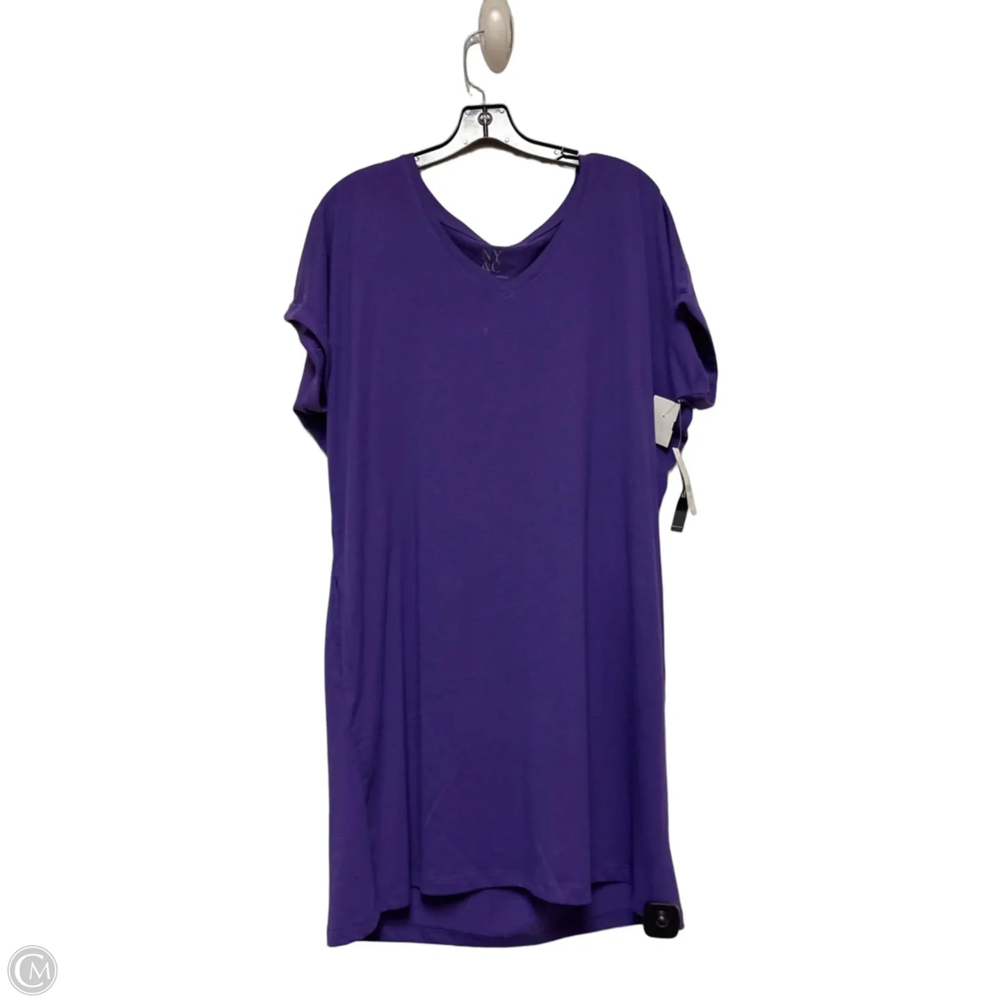 Dress Casual Short By New York And Co In Purple, Size: L