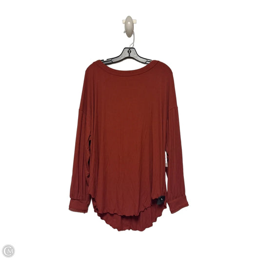 Top Long Sleeve By Free People In Orange, Size: S