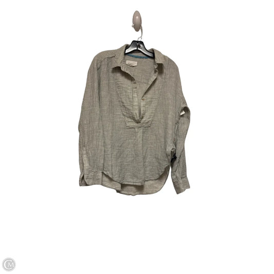 Top Long Sleeve By Anthropologie In Striped Pattern, Size: M