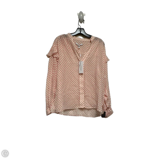 Top Long Sleeve Designer By Derek Lam In Cream & Red, Size: S