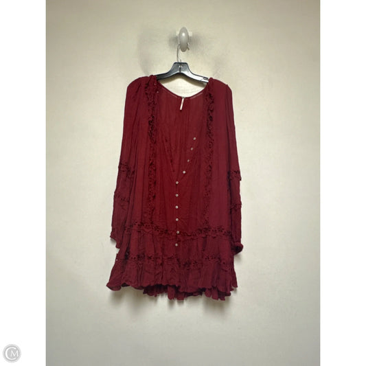 Top Long Sleeve By Free People In Red, Size: Xs