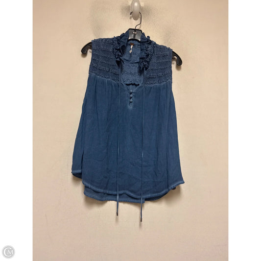 Top Sleeveless By Free People In Blue, Size: L