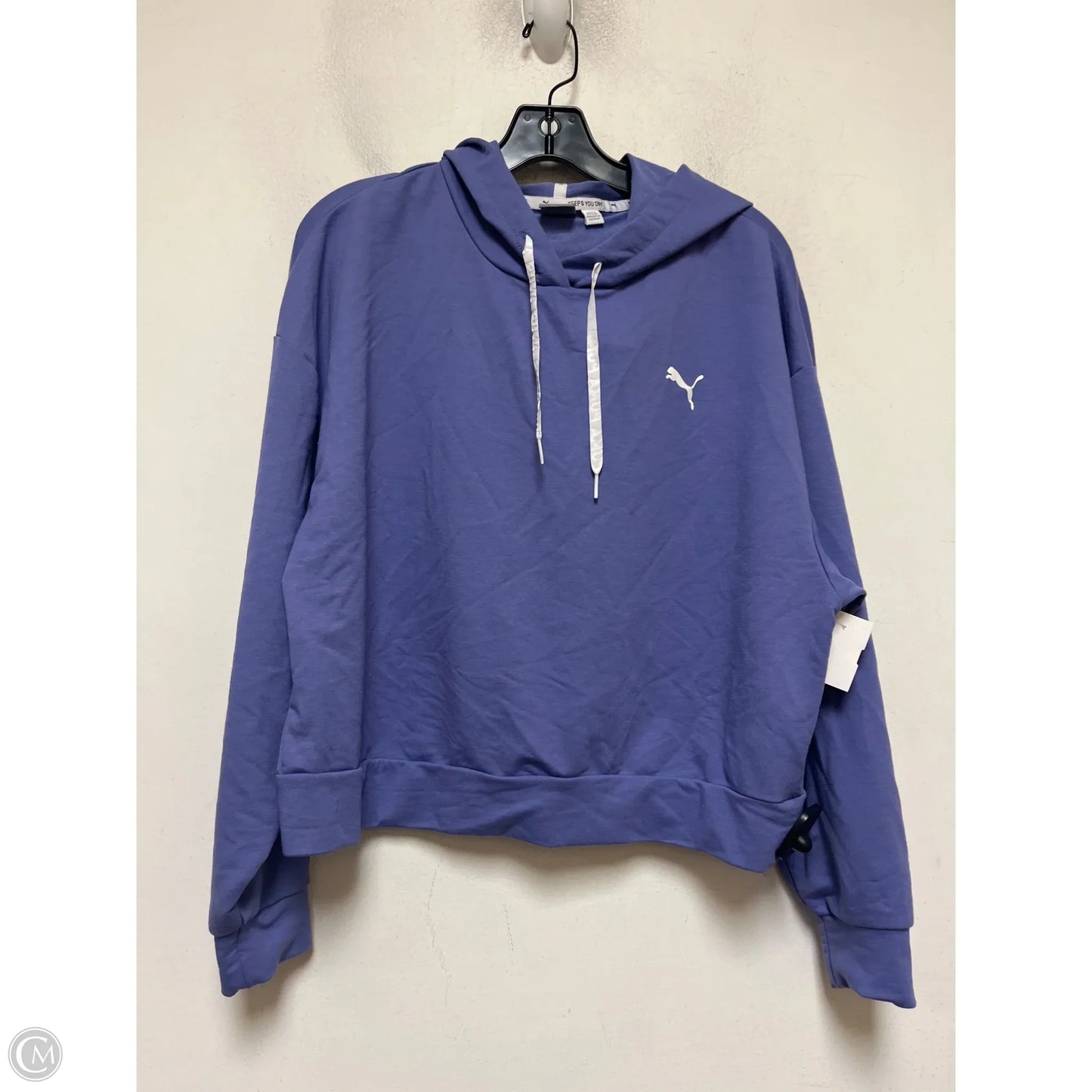 Sweatshirt Hoodie By Puma In Purple, Size: L