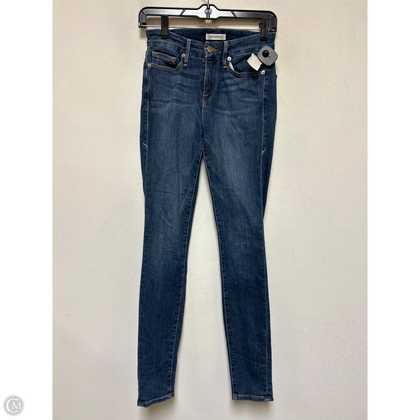 Jeans Skinny By Good American In Blue Denim, Size: 0
