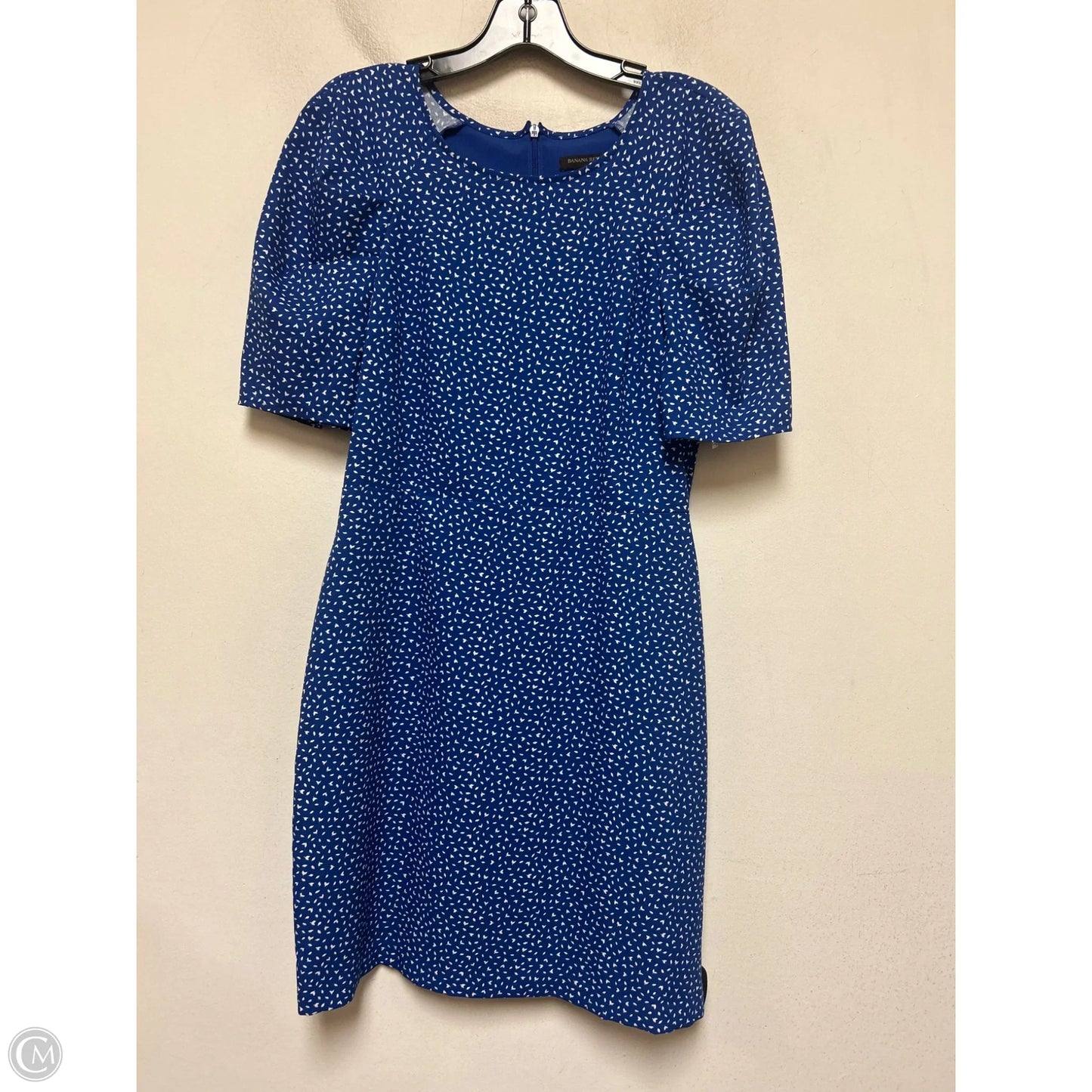 Dress Casual Short By Banana Republic In Blue & White, Size: S