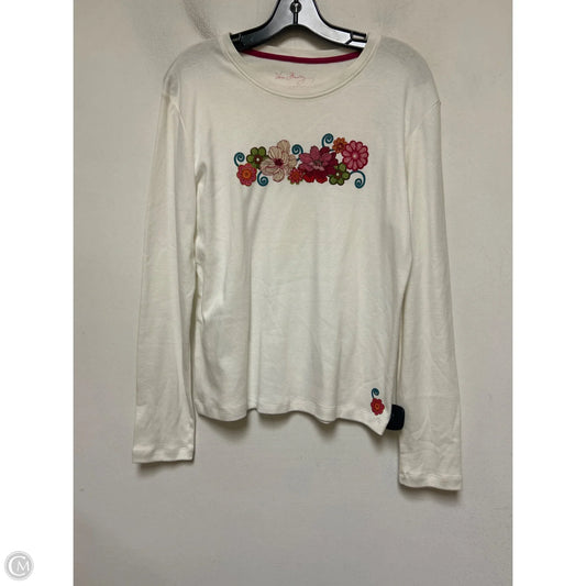Top Long Sleeve By Vera Bradley In White, Size: L