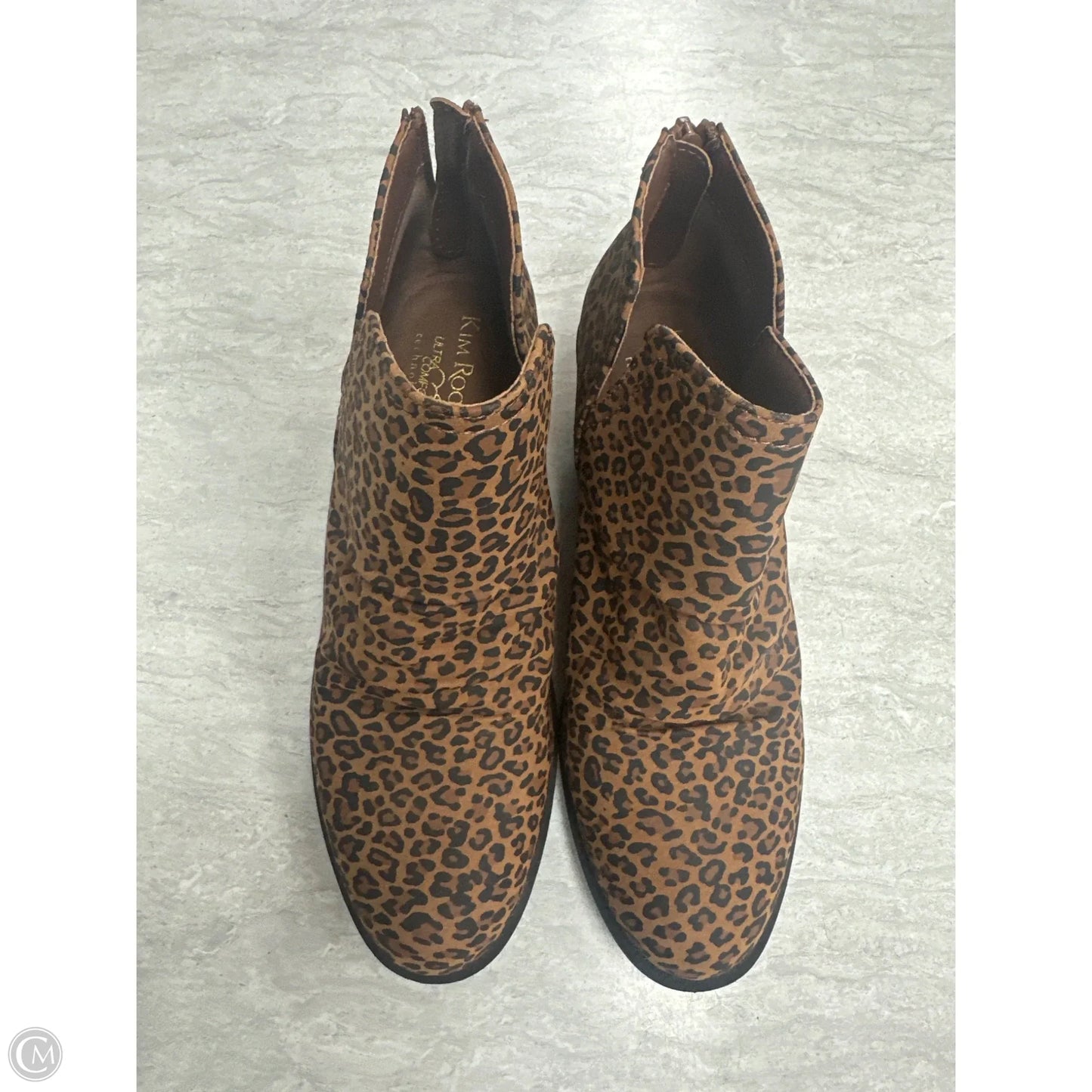 Boots Ankle Flats By Kim Rogers In Animal Print, Size: 7.5
