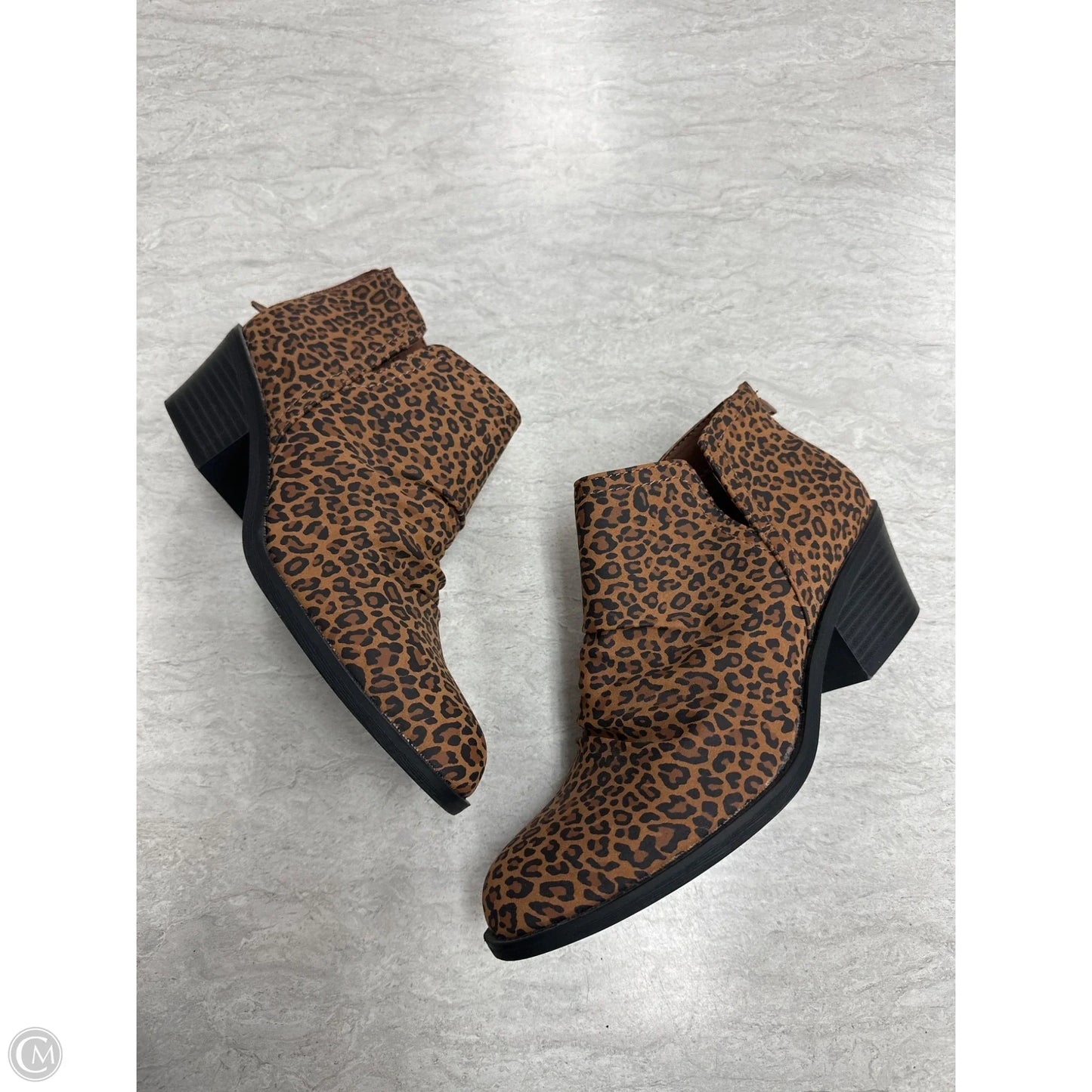 Boots Ankle Flats By Kim Rogers In Animal Print, Size: 7.5
