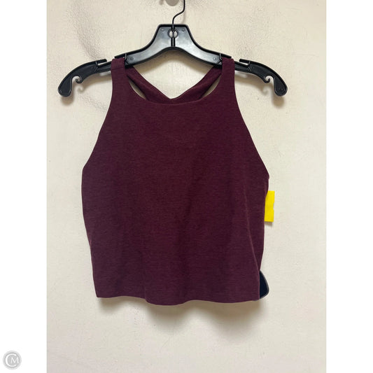 Athletic Tank Top By Beyond Yoga In Maroon, Size: L