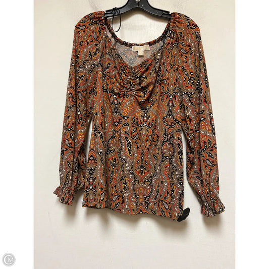 Top Long Sleeve By Michael By Michael Kors In Multi-colored, Size: Xl