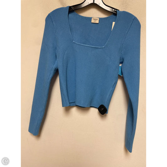 Top Long Sleeve By Abercrombie And Fitch In Blue, Size: M
