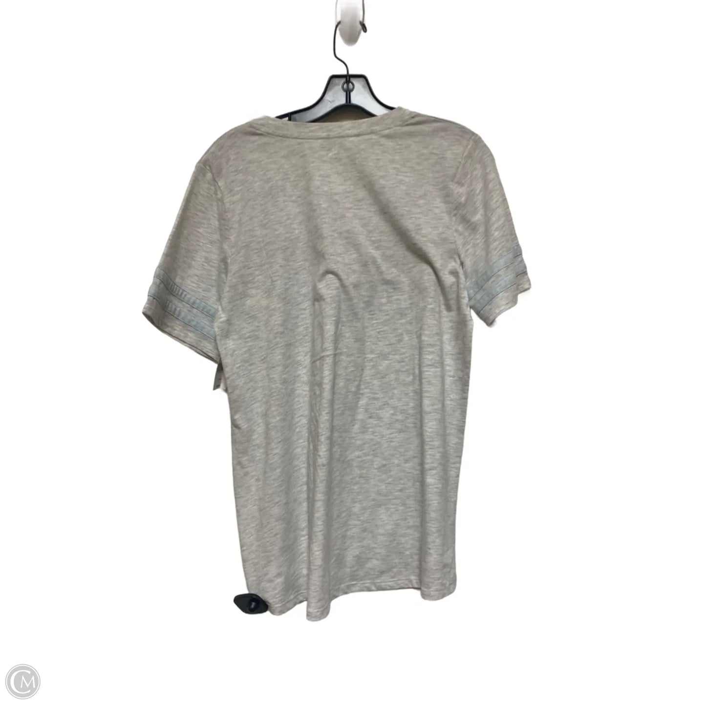 Top Short Sleeve By Disney In Blue & Grey, Size: L