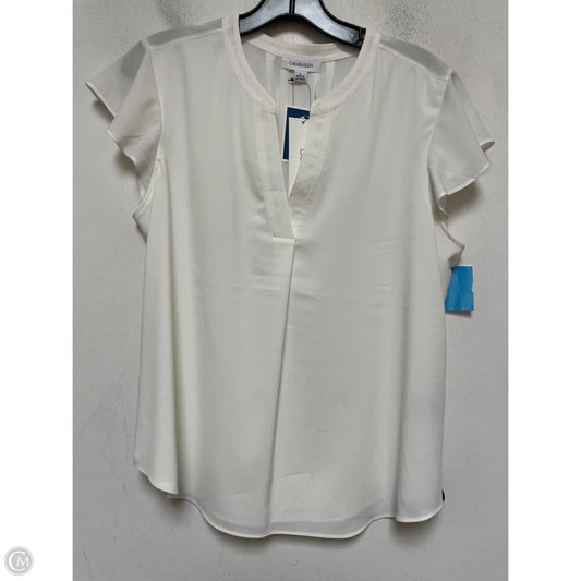 Top Sleeveless By Calvin Klein In White, Size: L