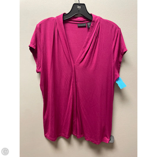 Top Sleeveless By Tahari In Pink, Size: L