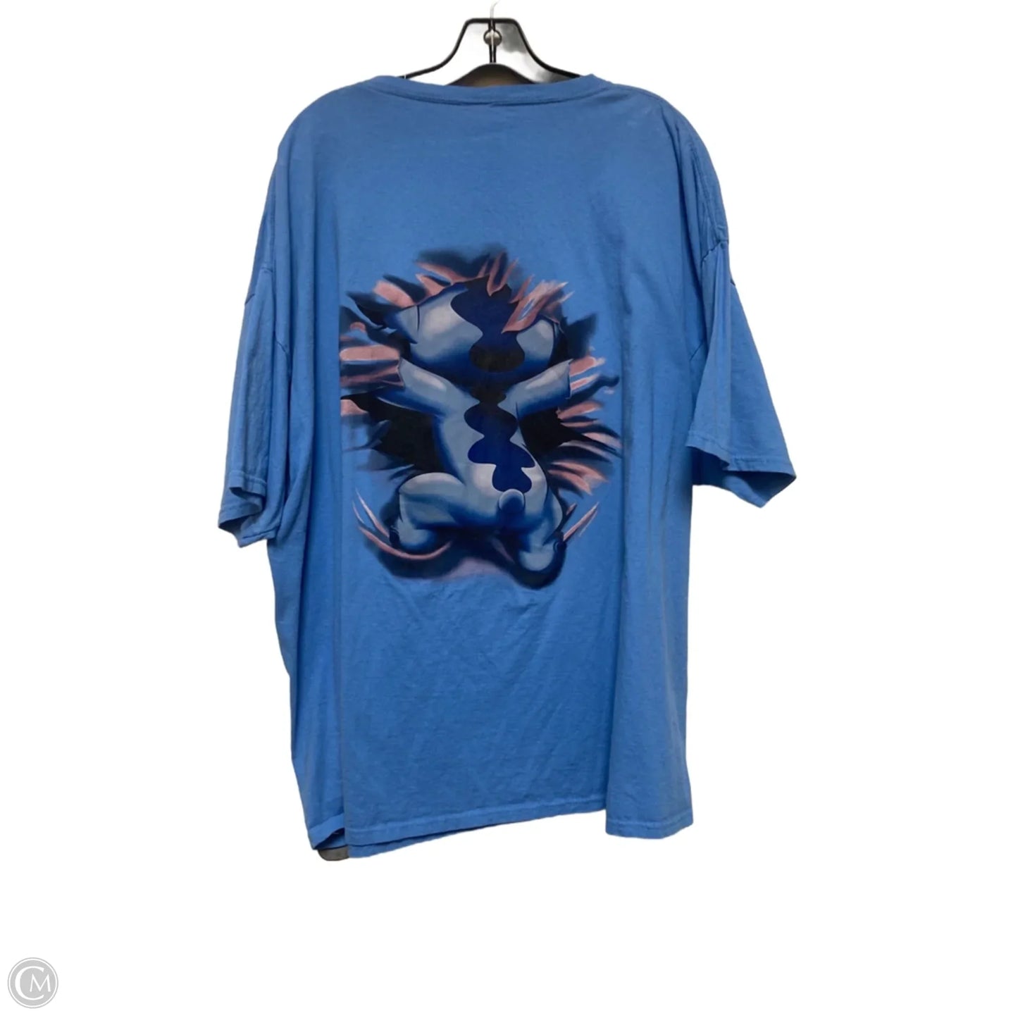 Top Short Sleeve By Disney In Blue, Size: 3x