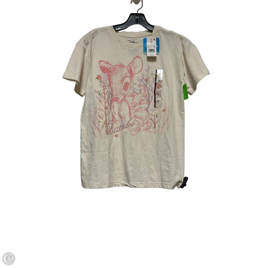 Top Short Sleeve By Disney Store In Cream, Size: Xl
