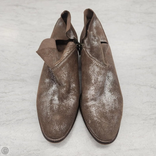 Boots Ankle Flats By Seychelles In Brown & Silver, Size: 6.5