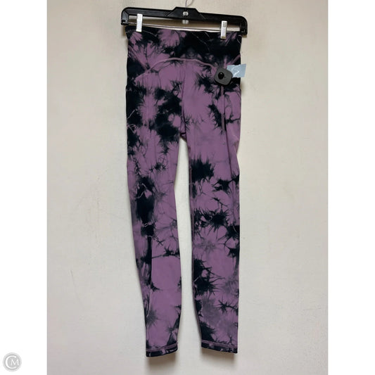Athletic Leggings By Lululemon In Black & Purple, Size: 6