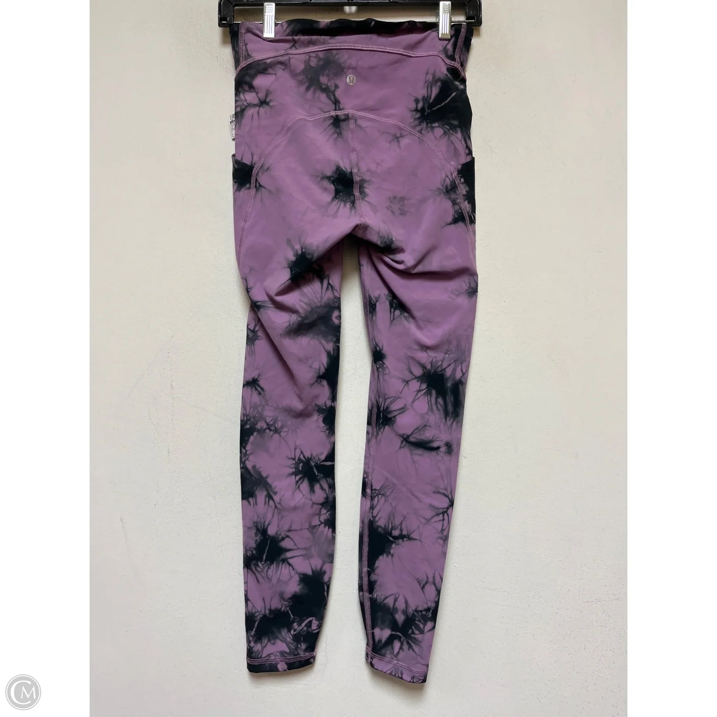 Athletic Leggings By Lululemon In Black & Purple, Size: 6