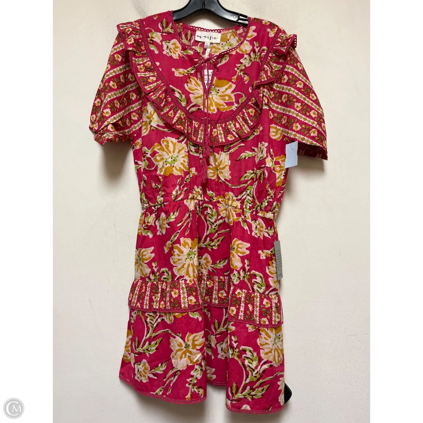 Dress Casual Short By Clothes Mentor In Floral Print, Size: L