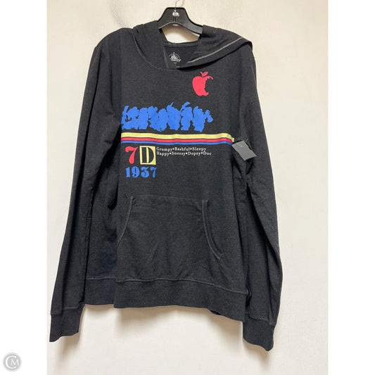Sweatshirt Hoodie By Disney In Grey, Size: 2x