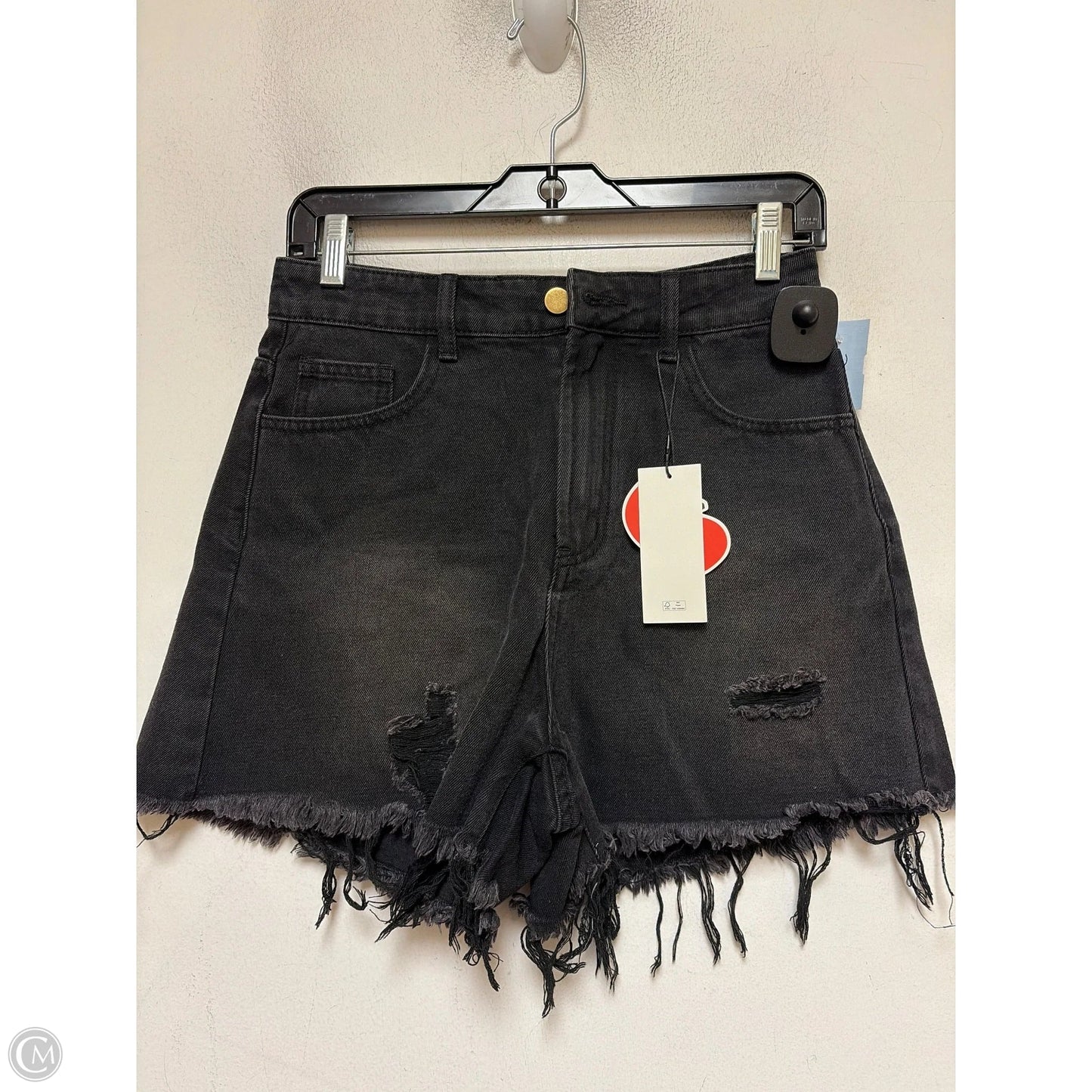 Shorts By Cider In Black Denim, Size: 4