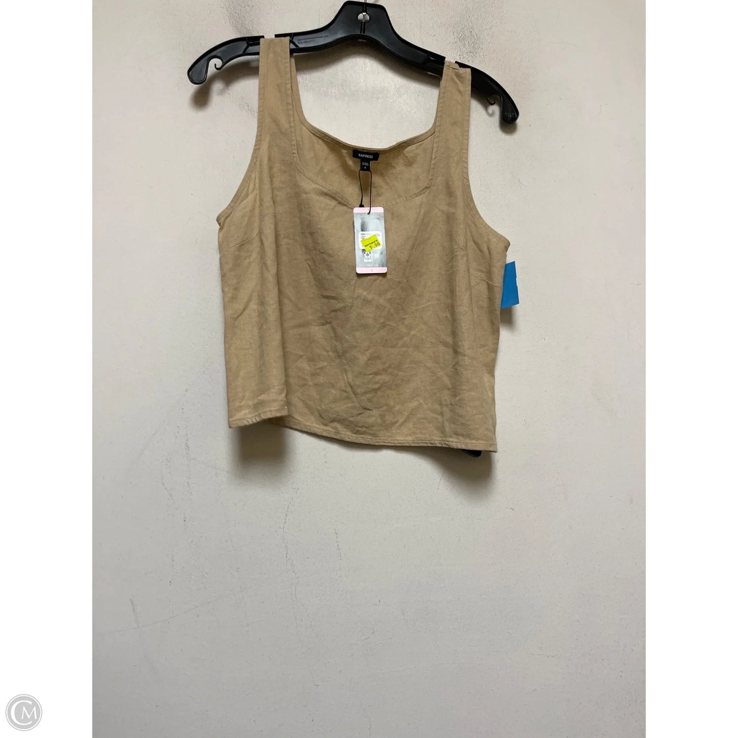 Top Sleeveless By Express In Tan, Size: S