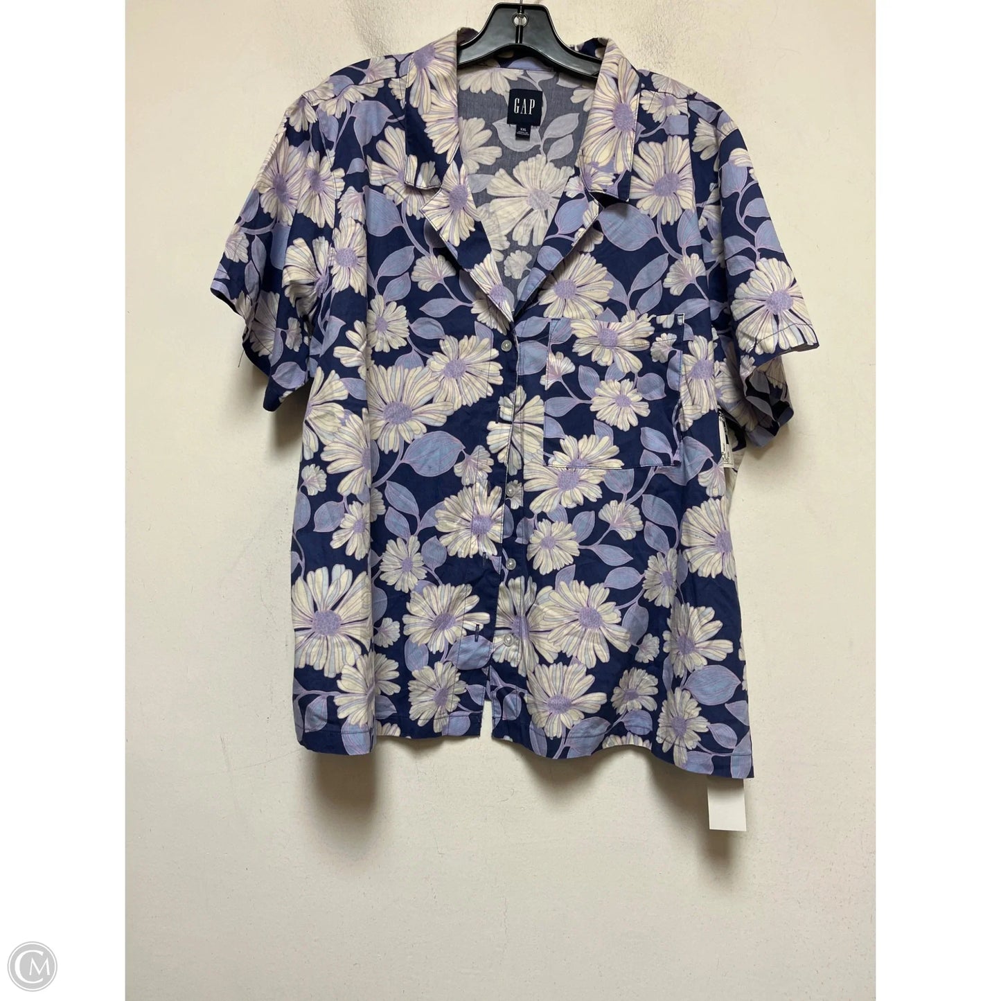 Top Short Sleeve By Gap In Floral Print, Size: Xxl