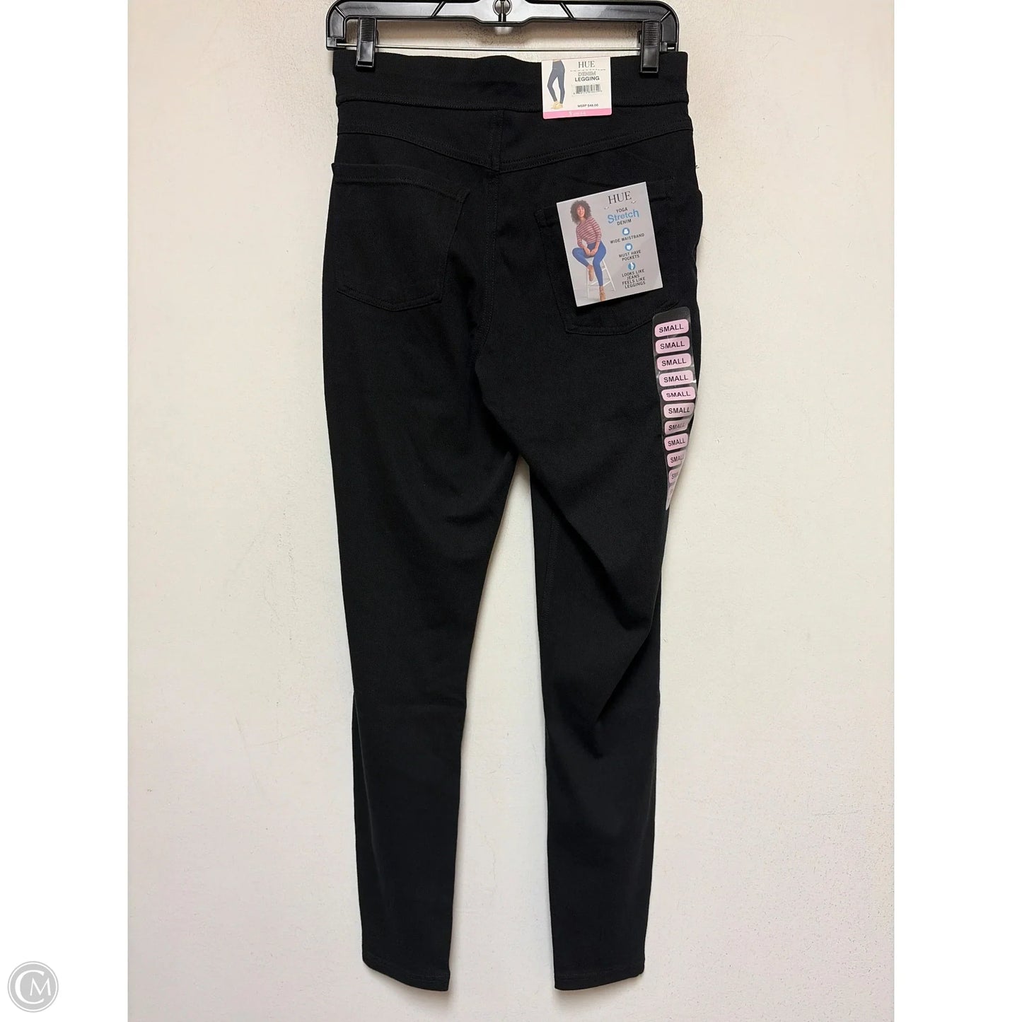Pants Leggings By Hue In Black Denim, Size: 4