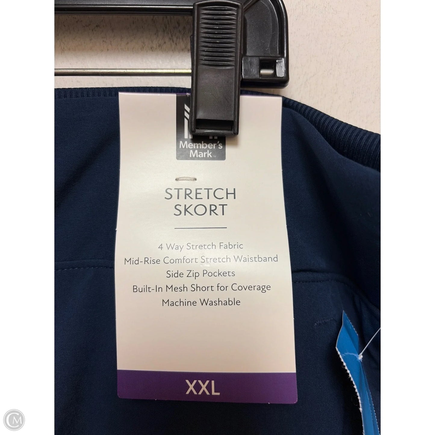 Athletic Skort By Members Mark In Navy, Size: Xxl
