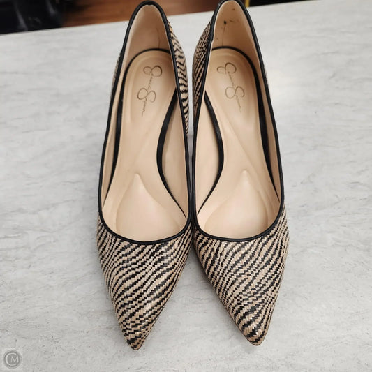 Shoes Heels Stiletto By Jessica Simpson In Black & Tan, Size: 9.5