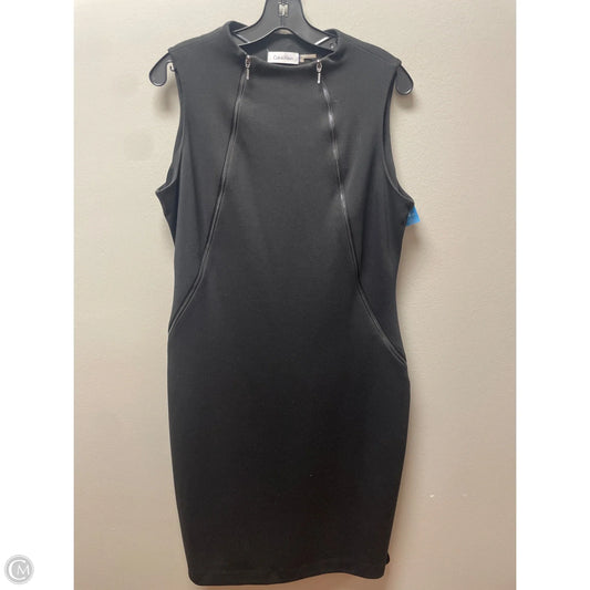 Dress Casual Midi By Calvin Klein In Black, Size: L
