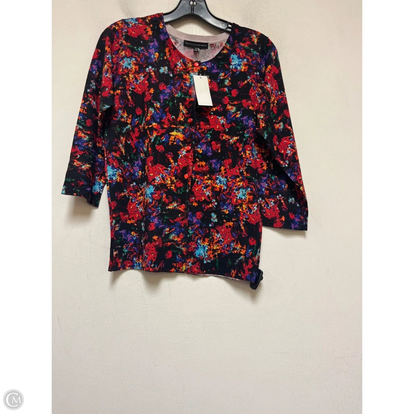 Top Long Sleeve By Grace Elements In Multi-colored, Size: M