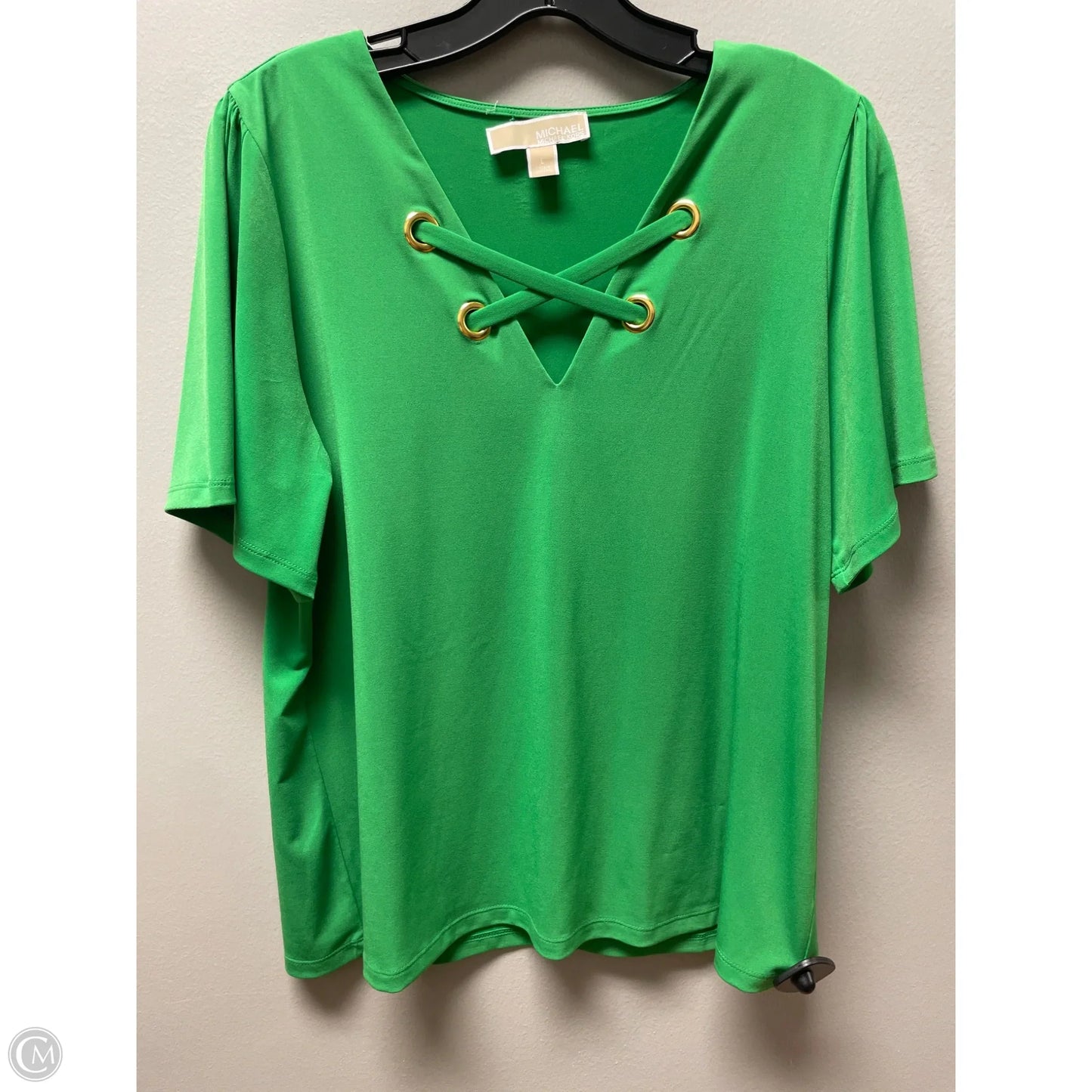 Top Short Sleeve By Michael By Michael Kors In Green, Size: L