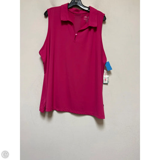 Top Sleeveless By Clothes Mentor In Pink, Size: 2x
